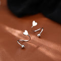 Karra Star Heart Cartilage Studs - Heart Pair [H71F9O7V]