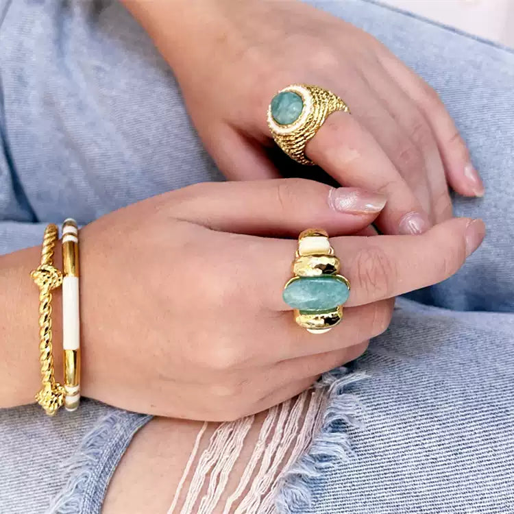 Nilah Amazonite Antique Ring
