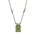 Siyona Cord Charm Necklace - Blue Necklace (With Beads) [SIHMVR25]