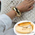 Khali Irregular Smudged Bangle - Gold [C5ESB2NA]