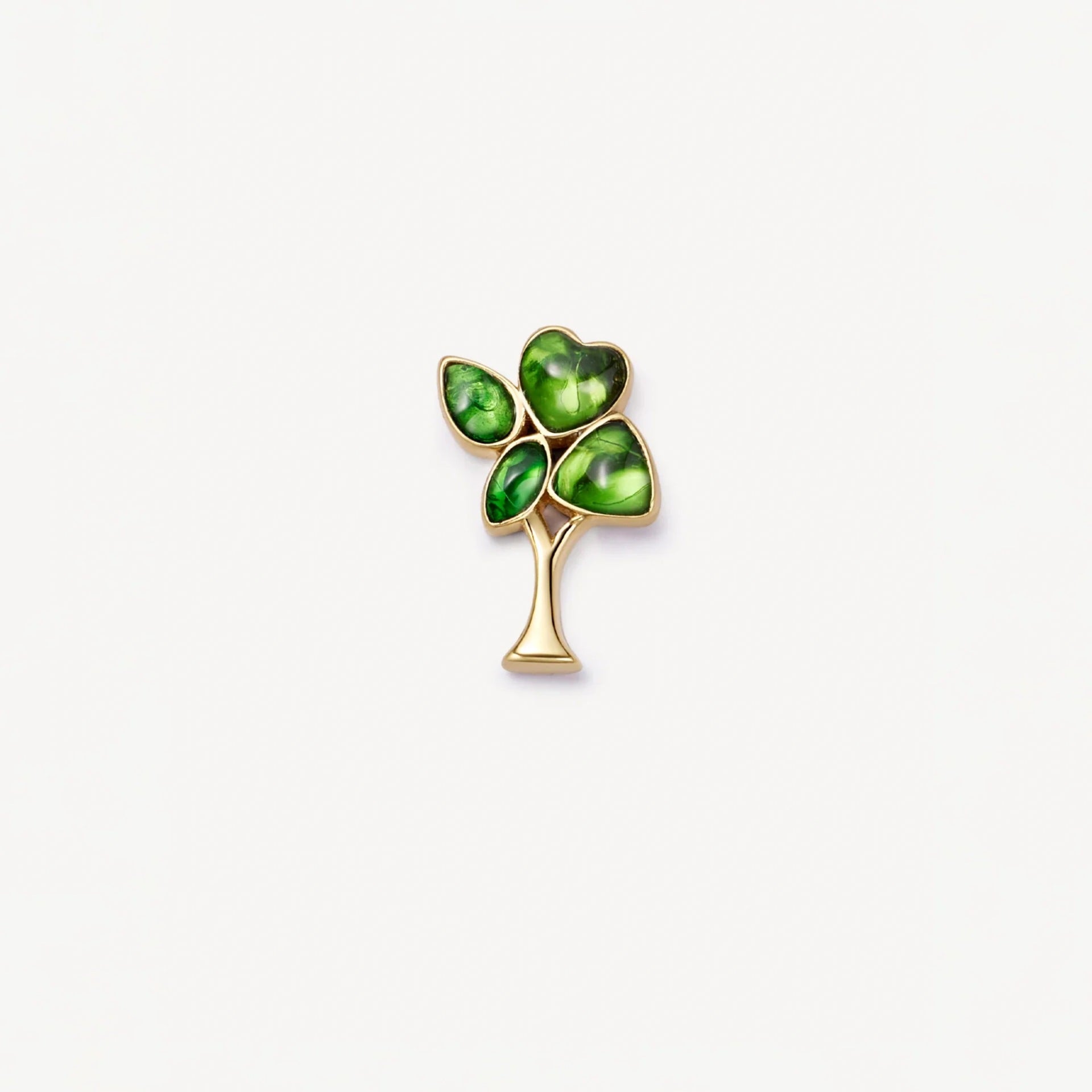 Floating Charm Locket Necklace - Heart Tree Charm [ATQI0QVG]