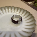 Kaylor Sculpted Enamel Ring - Silver Narrow Red Ring [BTTGAS2Y]