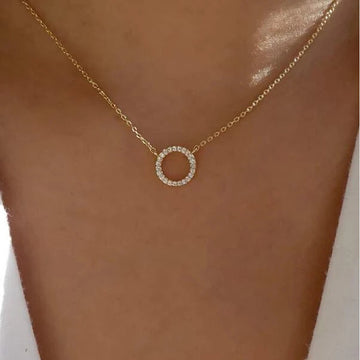 Adalind Layered Geometric Necklace - Gold [GNFBZYBL]