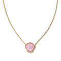 Iridescent Shell Pendant Necklace - Pink Necklace [32JOJY0R]