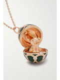 Vintage Locket Pendant Necklace - Black Locket Necklace [KV8FWR6X]