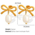 Emmarie Gold Pearl Drop Earrings - Gold Pearl (Design 3) [YA9Y98U9]
