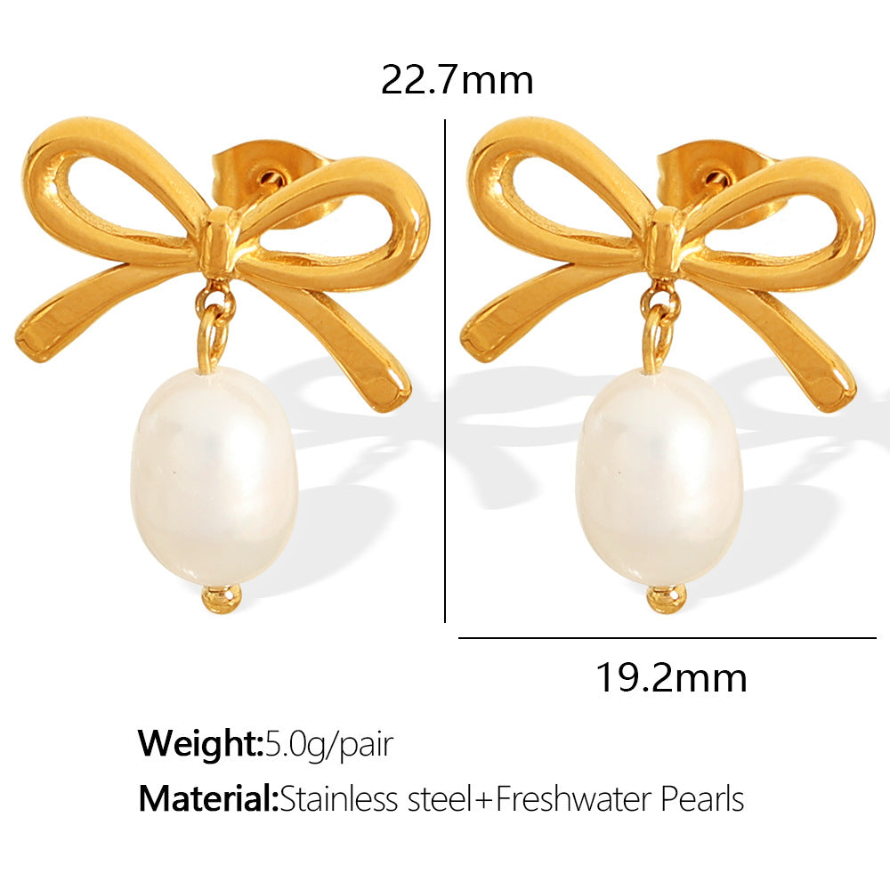 Emmarie Gold Pearl Drop Earrings - Gold Pearl (Design 3) [YA9Y98U9]