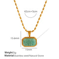 Amalie Amazonite Gold Necklace - XL283 Green Natural Stone Gold Necklace [KGGAYS0T]