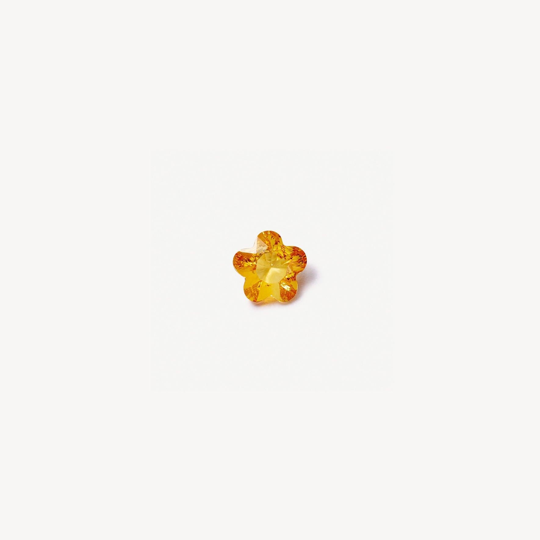 Jayme Dainty Zircon Charm Necklace - Yellow Small Flower Zircon [6ABXMRE8]