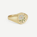 Dainty Heart Pendant Necklace - Daisy Ring [NYPBML3L]
