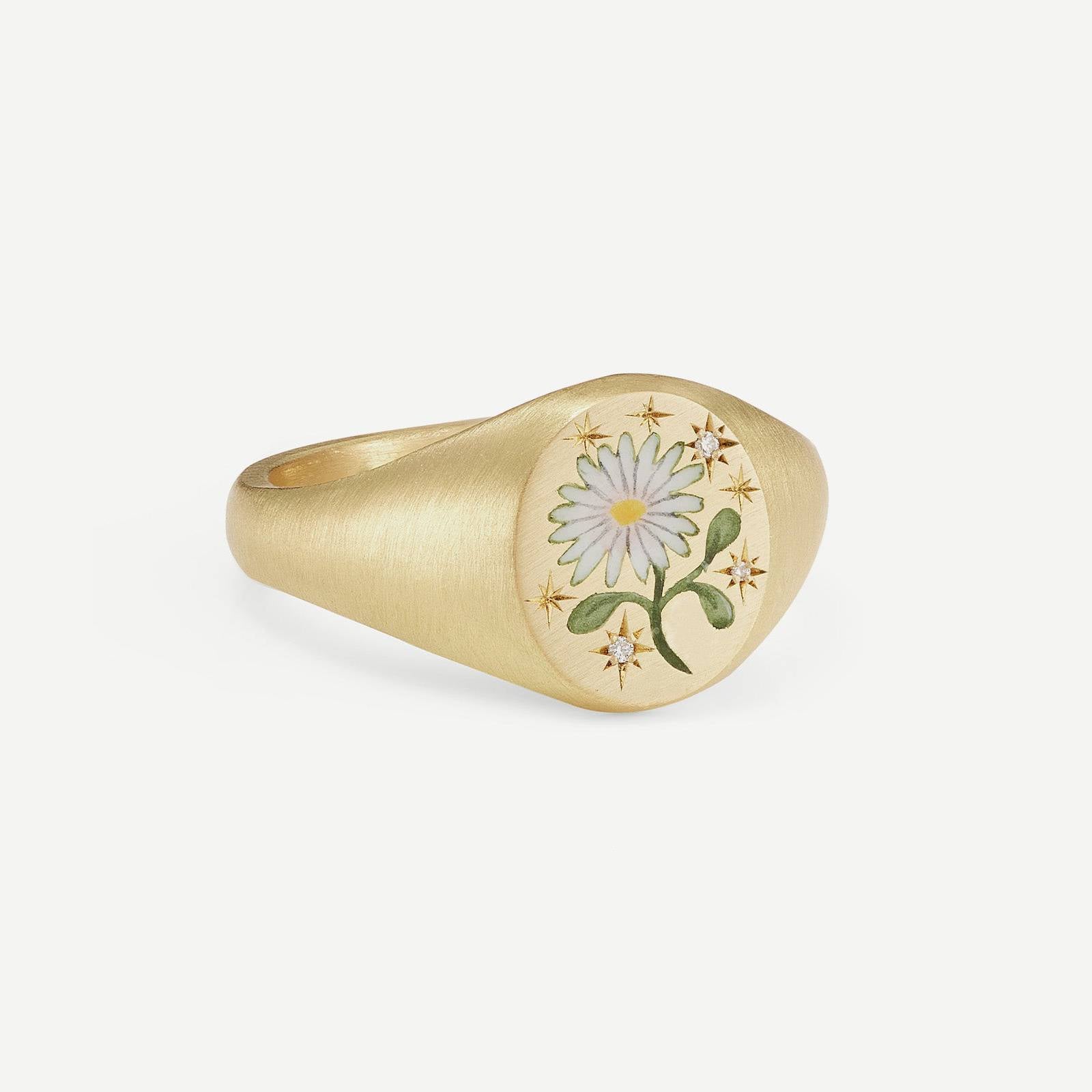 Dainty Heart Pendant Necklace - Daisy Ring [NYPBML3L]