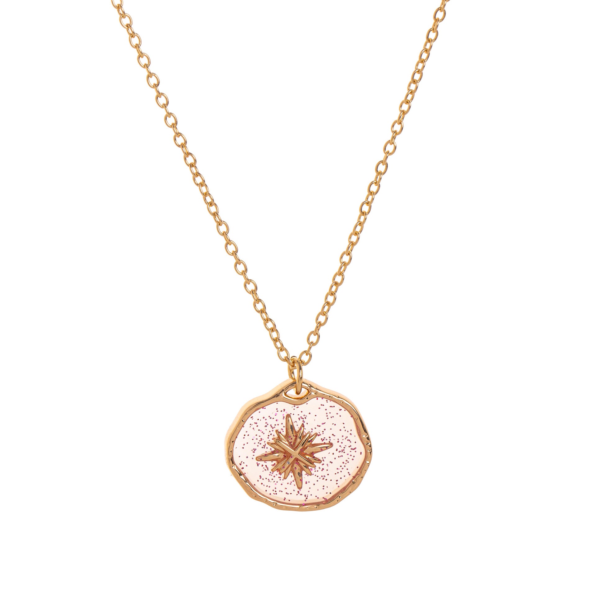 Star and Moon Pendant Necklace - Eight-Pointed Star [VYSK4RIZ]