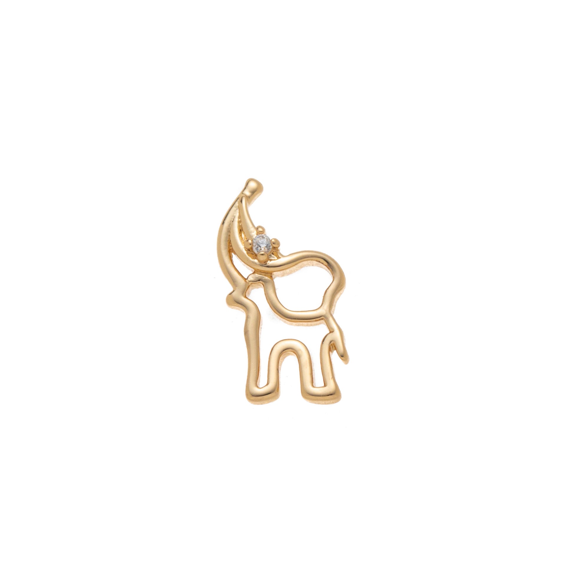 Transparent Locket Pendant Necklace - Elephant (Charm Only) [P9LQFVWA]