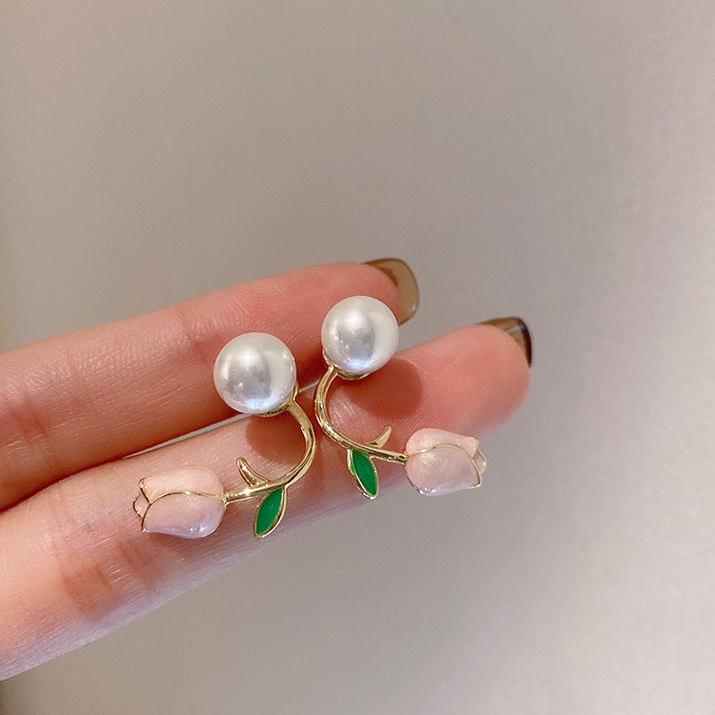 Ara Tulip Pearl Stud Earrings - Gold [N8RNSK01]