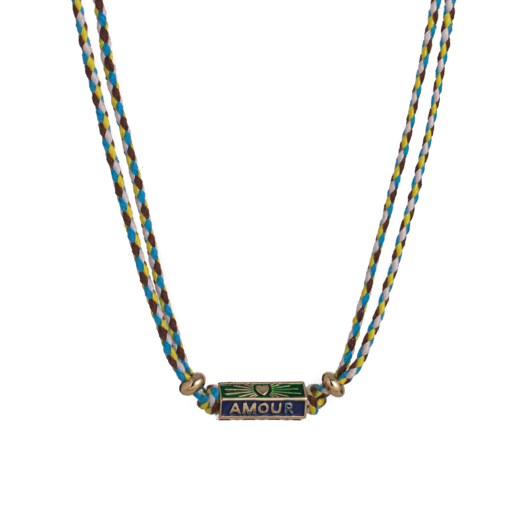 Heart Pendant Chain Necklace - Green Necklace [2M4DIFTD]