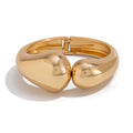 Tyleigh Wave Waterdrop Bangle - Large & Small Waterdrop - Gold