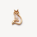 Floating Glass Locket Pendant Necklace - Cat (Single Charm) [RBE6GEFG]