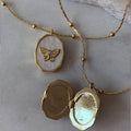 Kai Keepsake Locket Necklace - Butterfly Shell Locket Necklace [TD3CZOY2]