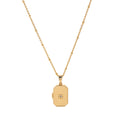 Heart Locket Pendant Necklace - Rectangle Necklace [UJMEYMKN]