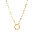 Makayla Gold Charm Jewelry - Adjustable Chain Necklace Style 6 [RCYT18YC]