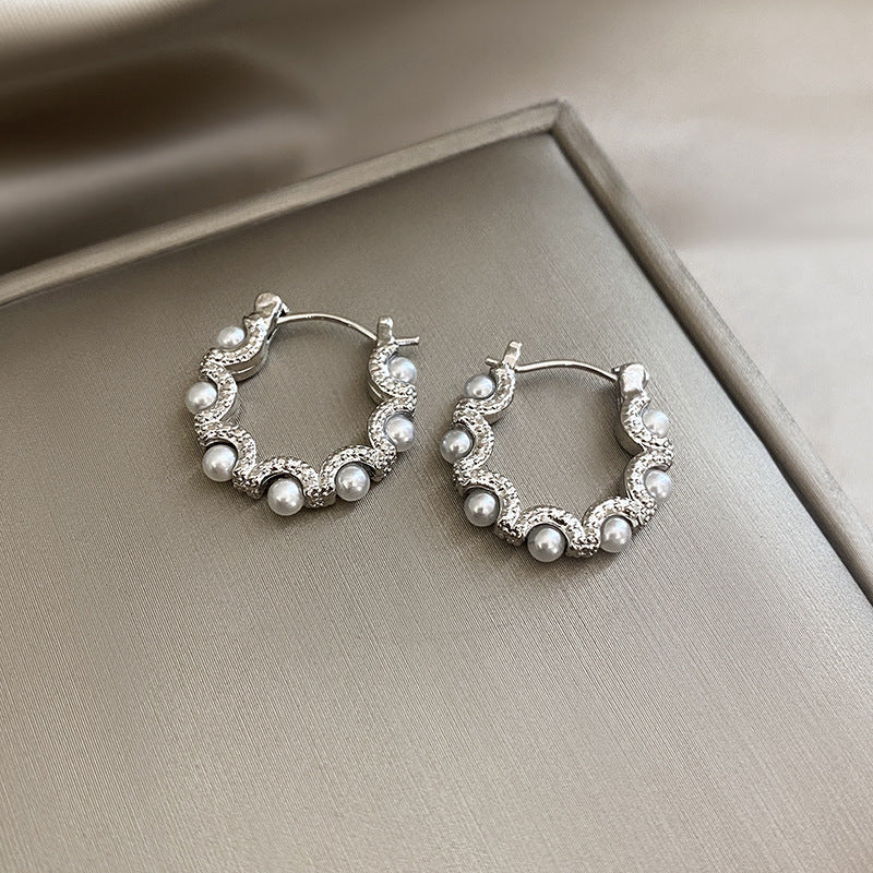 Akeelah Elegant Pearl Arc Earrings - Style 1 [9AZQG9YG]