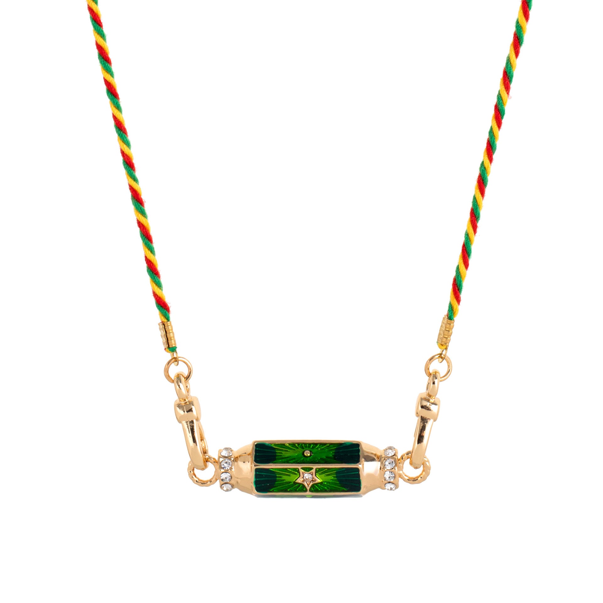 Tarot Card Pendant Necklace - Green Star [HH0TP60Z]