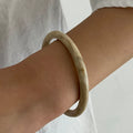 Vintage Glossy Square Bangle - Beige [F2QN8DLD]