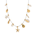 Starfish and Shell Pendant Necklace - Starfish & Shell Necklace [UZVASARF]