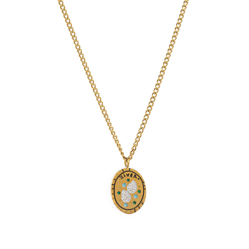 Dainty Floral Pendant Necklace - Winter Necklace [Y6SGD7JX]