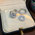 Selin Zircon Huggie Hoop Earrings - Silver [ZIRMEY3L]