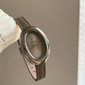 Vintage Inspired Bangle Watch - Elephant Grey Leather / Roman Numerals [IT3V9182]
