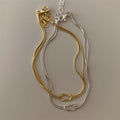 Knot Snake Chain Necklace - Silver Necklace (Spot Welded) [FS3XWHID]