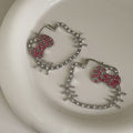 Isley Zircon Cat Bow Earrings - Large Cat Earrings [NPJM19KZ]