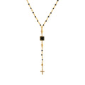 Cross Pendant Lariat Necklace - Pave Cross [79J9DT0Y]