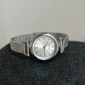Minimalist Round Mesh Strap Watch - Silver Strap White Dial [BGFAMFTE]
