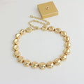 Minimalist Gold Bead Choker Necklace - Premium Gold Necklace [06JDLXQ2]