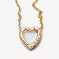 Transparent Locket Pendant Necklace - Heart Colorful CZ Glass Locket Necklace [O4CJORJ0]
