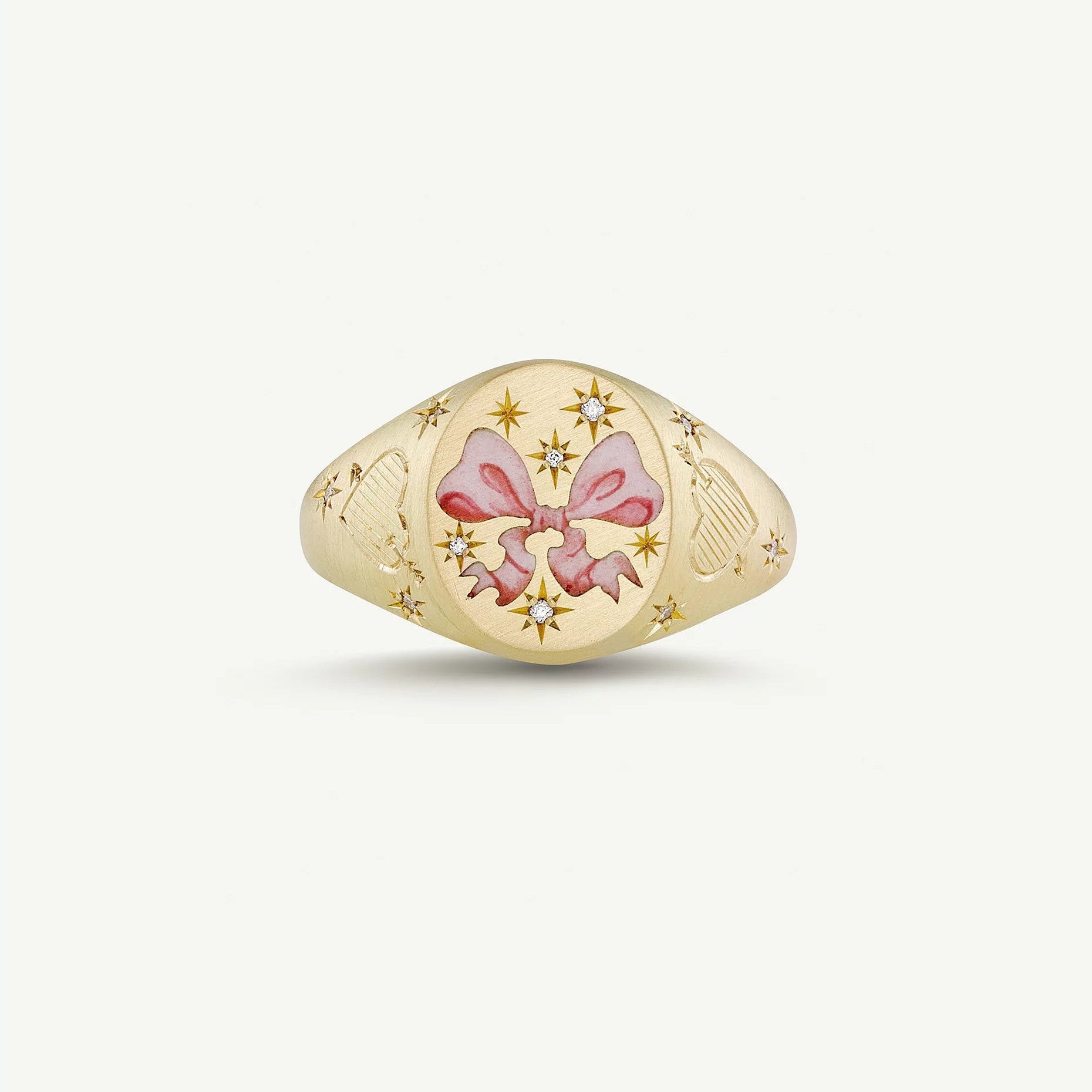 Cristel Adjustable Motif Rings - Pink Bow [K5JYBAH5]