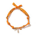 Charm Pendant Cord Necklace - Orange Seashell Necklace [WIM7GUSM]