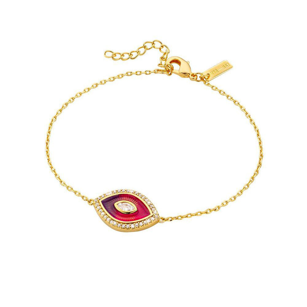 Twisted Chain Link Necklace - Red Eye Bracelet [NHY2IASS]