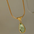 Layered Water Drop Pendant Necklace - Gold [JB16P99J]