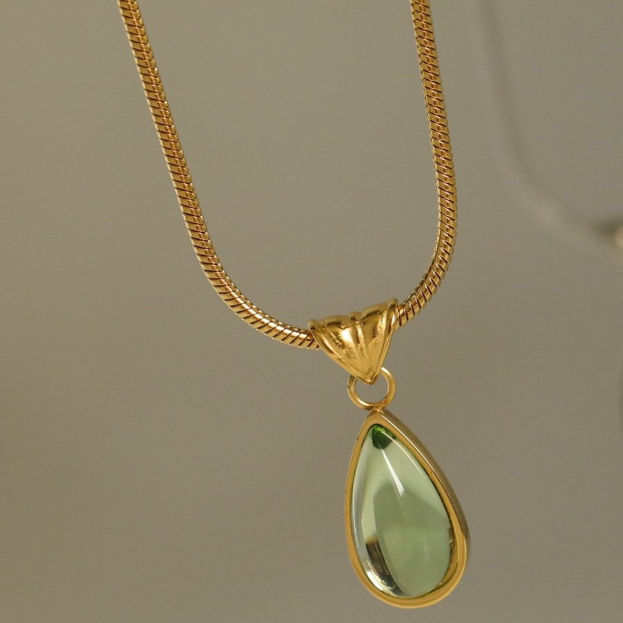 Layered Water Drop Pendant Necklace - Gold [JB16P99J]
