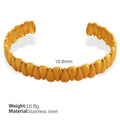 Amalie Enamel Cuff Bracelet - Adjustable Gold Bracelet [AS111WS5]