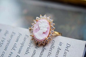 Isabella Pink Cameo Vintage Ring