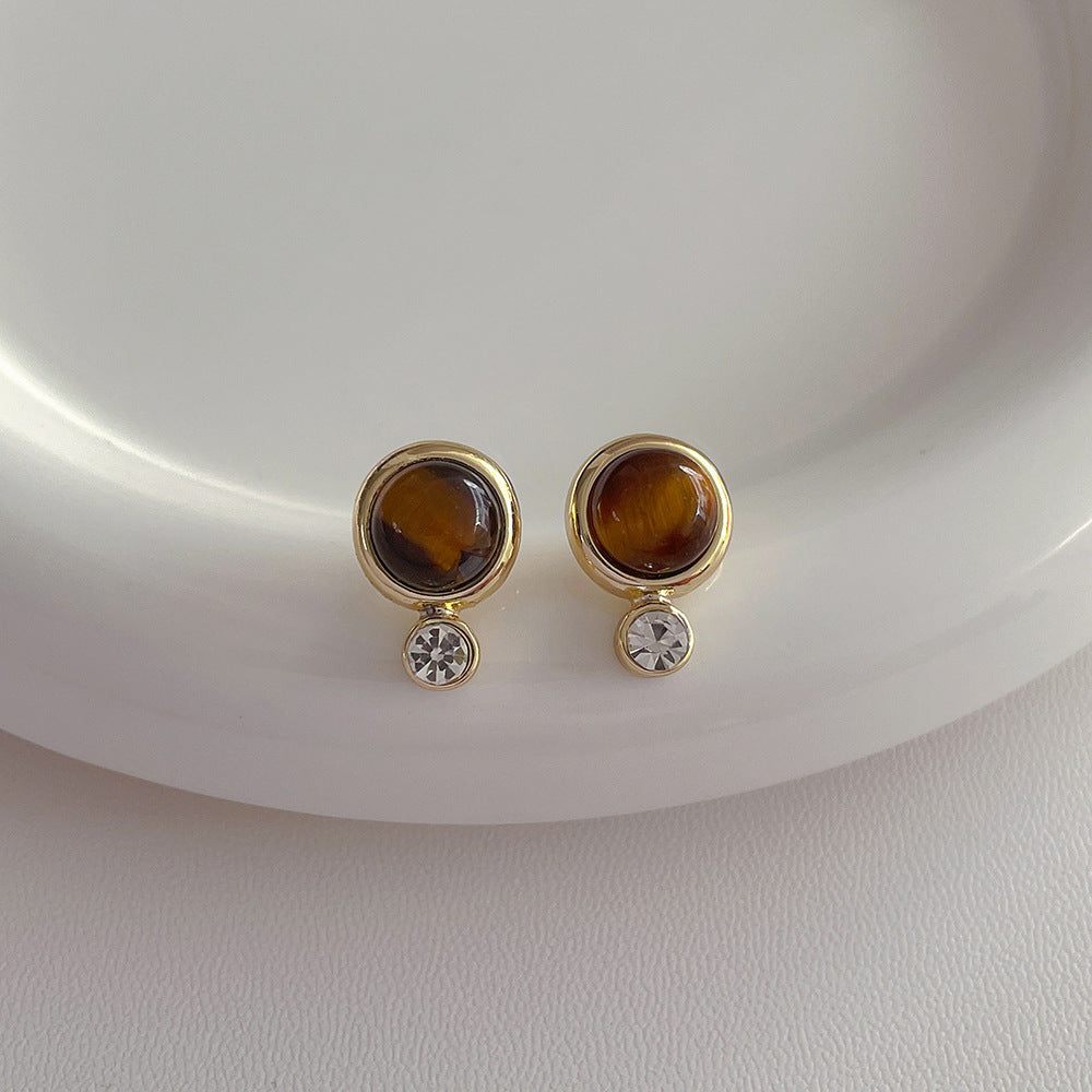Tinleigh Tiger's Eye Drop Earrings - Style 2 [0C35O0EV]