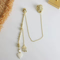 Vintage Lion Pearl Chain Brooch - Gold Chain Brooch [S14WUTL3]