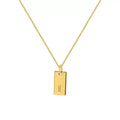 Initial Pendant Box Chain Necklace - Style I [4U3HDE2J]
