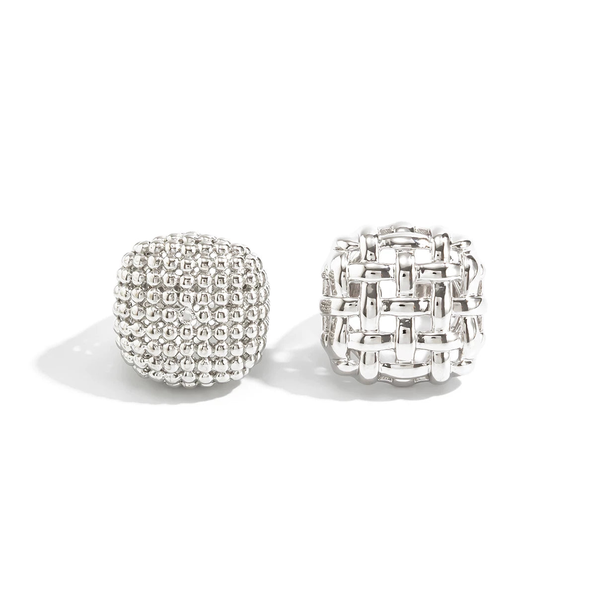 Woven Open Ring Set - Silver [WL4LPEDU]