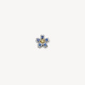 Openable Photo Locket Pendant Necklace - Blue Flower Charm [7YKUIXO9]