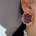 Lyndon Statement Drop Earrings - Purple Earring [MNDUO7RC]